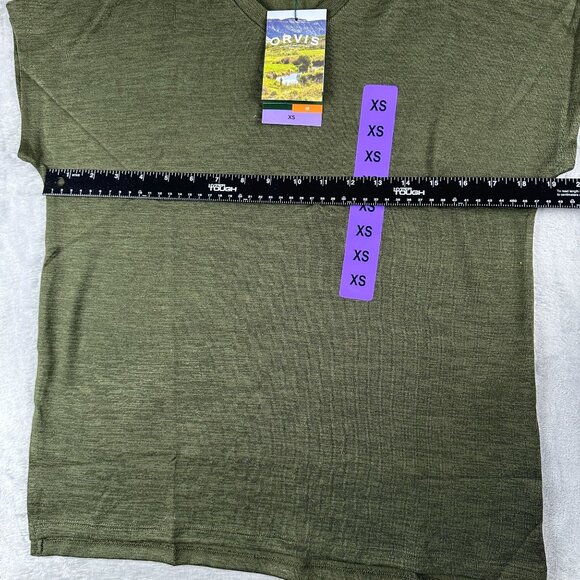 Orvis Knit Shirt Tunic T Shirt Top V Neck High Low Womens Green Size X Small - Picture 9 of 11